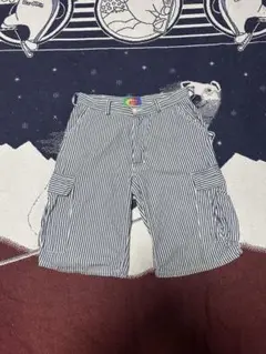 90s usa製 ヒッコリーカーゴショーツ　ストライプショートパンツ　6ポケット