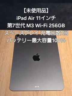 【未使用品】iPad Air 11 M3 Wi-Fi 256GB 充電回数1回