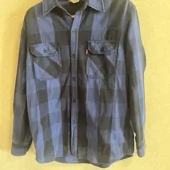 Levi's 青と黒のチェック ネルシャツ
