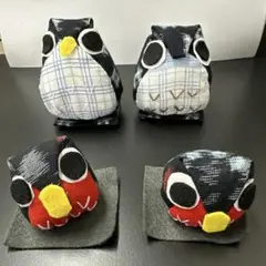 手作り フクロウ ぬいぐるみ 4体セット