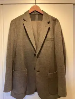 UNIQLO ブラウン チェック柄 スーツセットアップ