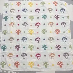 【新品・未使用】カラフルきのこ柄ブランケット Hoppetta風