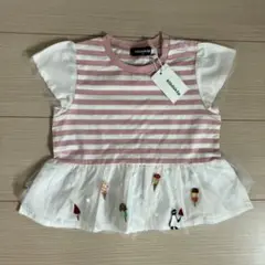 kIadskap ストライプフリルTシャツ 90