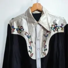 70s 古着 ビンテージ サテン ウェスタン シャツ Western Shirt