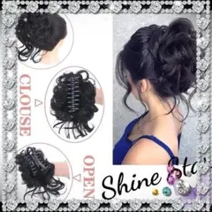 大人気❤️楽チン エレガント ヘアーエクステクリップ ブラック真っ黒　新品