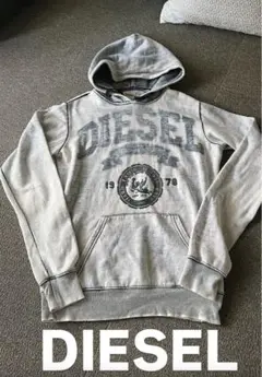 DIESEL ディーゼル パーカー ビンテージ プリント M フード　人気商品