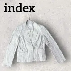 index レディース テーラードジャケット(M)背抜き 背抜き 裏地ストライプ