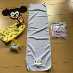 ペンギン刺繍タオルと猫冷感タオルセット
