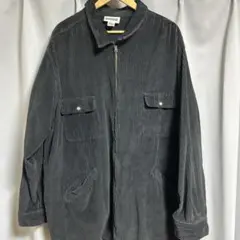 KINGSIZE ジップアップシャツブルゾン コーデュロイ　4XL