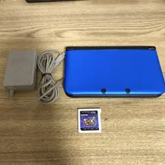 Nintendo 3DS LL 青 本体 充電器 ソフト付き 美品