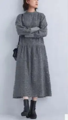 新品green label relaxing フリンジ ジャカードワンピース