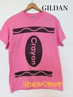 GILDAN クレヨンデザイン Tシャツ ピンク