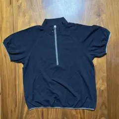 UNIQLO ブラック ハーフジップ ポロシャツ M
