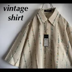 メンズ 80s 90s レトロ 半袖 ポリシャツ 一点物 ヴィンテージ 日本製