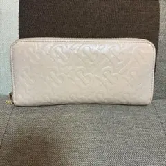 バーバリー　BURBERRY モノグラム　ラウンドファスナー　長財布　ピンク