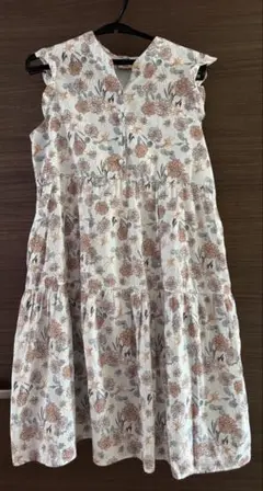 【PAUL & JOE × UNIQLO 140 ノースリーブワンピ】花柄ブルー