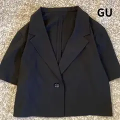 【極美品】 GU ハーフスリーブクロップドジャケット レディース　XL ジーユー