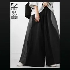 【新品未使用】 antiqua 撥水パンツ ワイドパンツ UVカット