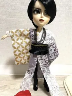 テンヤドール♡和ゴス着物✴︎アッテヤンモデル白×ボルドー