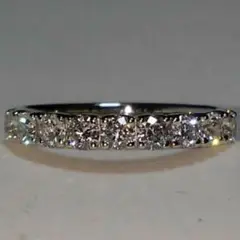 Vendome Aoyama Pt 0.59ct ハーフエタニティダイヤリング