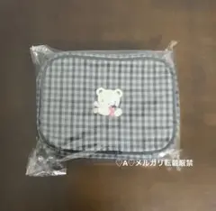 ♡新品未使用♡ファミリア　ふるさと納税　ポーチ　ブラック　チェック　黒　白