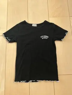 brshes ブラック リブTシャツ メロウ加工