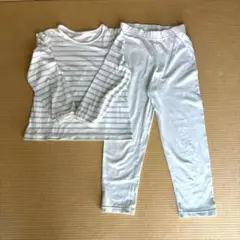 UNIQLO ストライプ　パジャマ 120cm ミント　グリーン