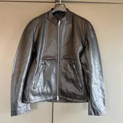 新品未使用＊シンセティックレザーシングルライダースジャケット