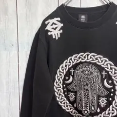 SAKUN サクン 刺繍 スウェット トレーナー M 黒 ブラック デザイナー