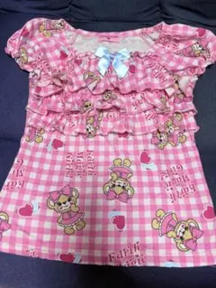 アースマジック 140 ギンガムチェック トップス