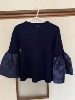 袖フレア ネイビー