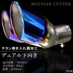 超大口!!トヨタ C-HR CHR プリウスα等 2本出し マフラーカッター
