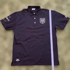 新品Ｌサイズ　FILA GOLF フィラゴルフメンズ吸汗速乾黒ポロシャツ