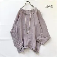 【美品】LEINWANDE ラインヴァンド　シアートップス　リネン100％の軽さ