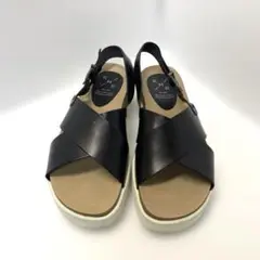 《新品》 KMB クロス ラグソール サンダル ブラック