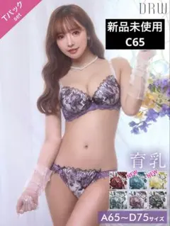 ✨新品未使用✨ ゴージャスフラワーパール育乳脇高ブラジャー&バック透けTバック