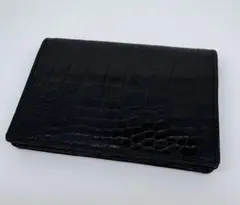 黒 クロコダイル風 名刺入れ　カード入れ