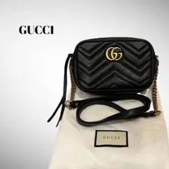 高級 人気 グッチ GGマーモント チェーンショルダーバッグ キルティング