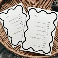メニュー表　ウェディング　披露宴　結婚式