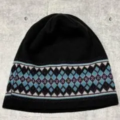 美品 TK MIX PICE アーガイル ニット帽 ティーケーミックスパイス