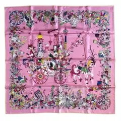 極美品 エルメス カレ90 ラ・フォル・パラード La Folle Parade
