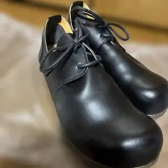 （469）maremare 黒シューズ　日本製　極美品　LLサイズ（24.5）