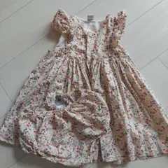 プチバトー 花柄ワンピース パンツ付き
