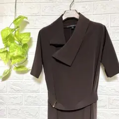 【極美品】グッチ　GUCCI 半袖　ワンピース　ブラウン　茶　36