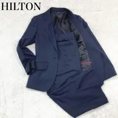 HILTON ネイビー スーパー110s パンツスーツセットアップ レディース