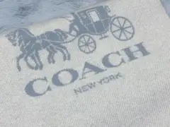 COACH グレー マフラー 約30cm x 188cm