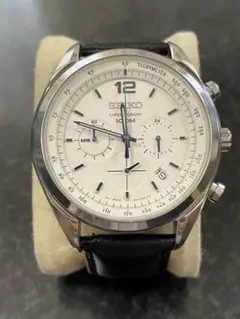 SEIKO クロノグラフ 6T63-00J0 ホワイト