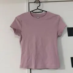 美品　UNIQLO ピンク 半袖Tシャツ Sサイズ　ユニクロ　クロップド半袖
