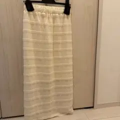 レースナロースカート しまむら ホワイト