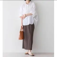 【美品】アメリカンホリック　リブ　タイトスカート　ロングスカート S ブラック
